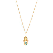 Load image into Gallery viewer, Capsule Crystal Pendant - 24ct Gold Vermeil