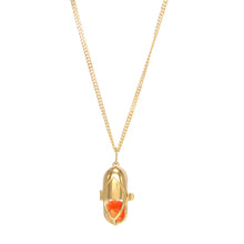 Load image into Gallery viewer, Capsule Crystal Pendant - 24ct Gold Vermeil