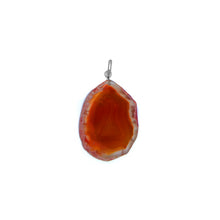 Load image into Gallery viewer, Pantone Collaboration Chain and Agate Eye Necklace  - Silver - Mocha Mousse