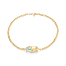 Load image into Gallery viewer, Capsule Crystal Chain Necklace - 24kt gold vermeil