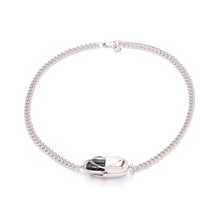 Load image into Gallery viewer, Capsule Crystal Chain Necklace - Sterling Silver