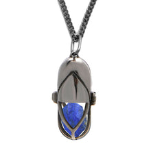 Load image into Gallery viewer, Capsule Black Pendant - Black Rhodium Plated Sterling Silver