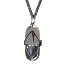 Load image into Gallery viewer, Capsule Black Pendant - Black Rhodium Plated Sterling Silver