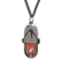 Load image into Gallery viewer, Capsule Black Pendant - Black Rhodium Plated Sterling Silver