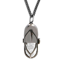 Load image into Gallery viewer, Capsule Black Pendant - Black Rhodium Plated Sterling Silver