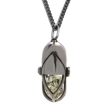 Load image into Gallery viewer, Capsule Black Pendant - Black Rhodium Plated Sterling Silver