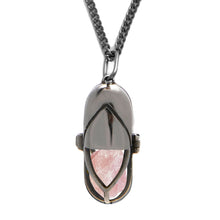 Load image into Gallery viewer, Capsule Black Pendant - Black Rhodium Plated Sterling Silver