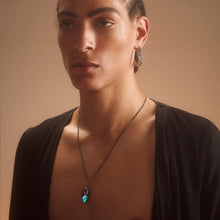 Load image into Gallery viewer, Capsule Black Pendant - Black Rhodium Plated Sterling Silver