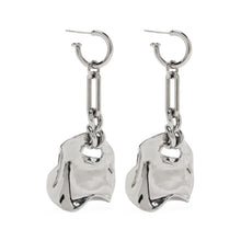 Load image into Gallery viewer, Desert Melted Coin Earrings - silver