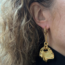 Load image into Gallery viewer, Desert Melted Coin Earrings - 18kt gold plated