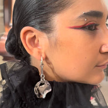 Load image into Gallery viewer, Desert Melted Coin Earrings - silver