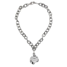 Load image into Gallery viewer, Desert Melted Coin Necklace - silver