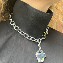 Load image into Gallery viewer, Desert Melted Coin Necklace - silver