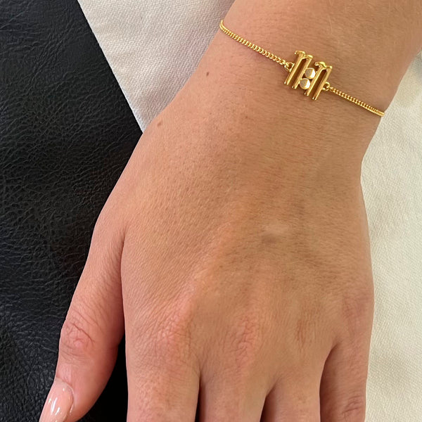 11:11 Bracelet - 18ct Gold Vermeil - Sterling Silver Base
