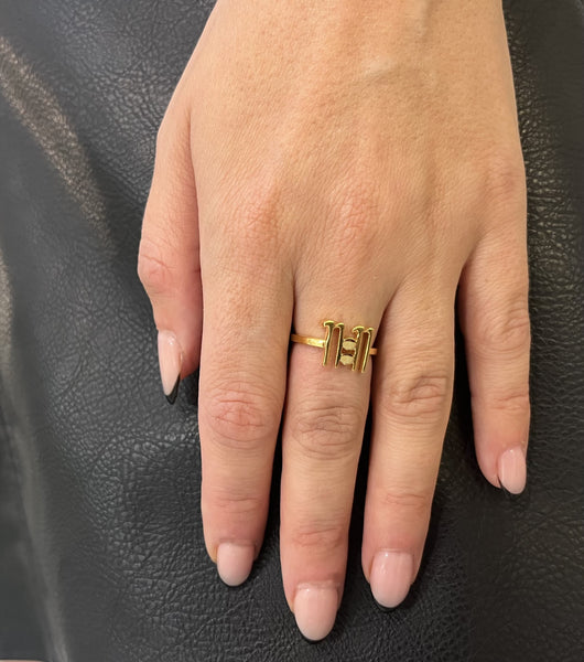 11:11 Ring - 18ct Gold Vermeil - Sterling Silver Base
