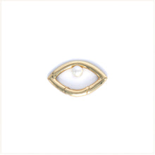 Load image into Gallery viewer, Eye Opener Pearl Phone Charm - 18kt Gold-Plated
