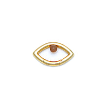 Load image into Gallery viewer, Pantone Collaboration Cord Eye Necklace  - Gold - Mocha Mousse
