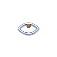 Load image into Gallery viewer, Pantone Collaboration Chain and Agate Eye Necklace  - Silver - Mocha Mousse