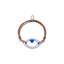 Load image into Gallery viewer, Pantone Collaboration Cord Eye Bracelet  - Silver - Mocha Mousse
