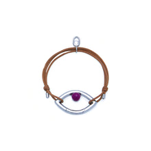 Load image into Gallery viewer, Pantone Collaboration Cord Eye Bracelet  - Silver - Mocha Mousse