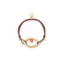 Load image into Gallery viewer, Pantone Collaboration Cord Eye Bracelet - Gold - Mocha Mousse