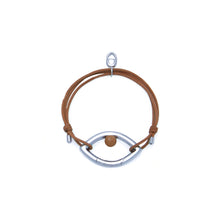 Load image into Gallery viewer, Pantone Collaboration Cord Eye Bracelet  - Silver - Mocha Mousse