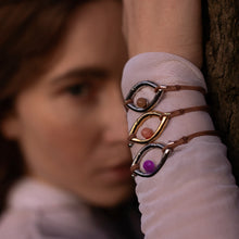 Load image into Gallery viewer, Pantone Collaboration Cord Eye Bracelet  - Silver - Mocha Mousse