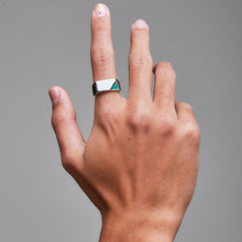Load image into Gallery viewer, Jewel Beneath Signet Ring - Green Onyx, Sterling Silver