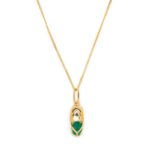 Load image into Gallery viewer, Mini Capsule Crystal Necklace - 18kt gold - made to order