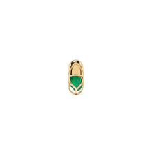Load image into Gallery viewer, Mini Capsule Crystal Stud Earring - 18kt recycled gold and Green Onyx - made to order