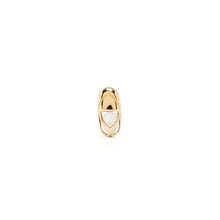 Load image into Gallery viewer, Mini Capsule Crystal Stud Earring - 18kt recycled gold and Clear Quartz - made to order