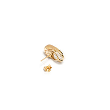 Load image into Gallery viewer, Mini Capsule Crystal Stud Earring - 18kt recycled gold and Clear Quartz - made to order