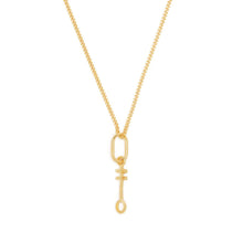 Load image into Gallery viewer, Egyptian Nefer Symbol Necklace - 24kt Gold Vermeil