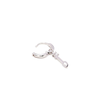 Load image into Gallery viewer, Egyptian Nefer Symbol Hoop Earring - Sterling Silver