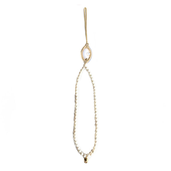 Eye Opener Pearl Phone Charm - 18kt Gold-Plated