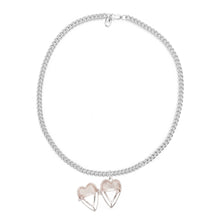 Load image into Gallery viewer, The Lovers Heart Chain Necklace Silver