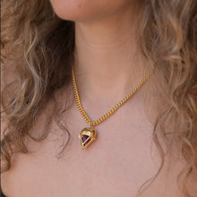 Load image into Gallery viewer, The Lovers Heart Chain Necklace Gold
