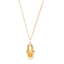 Load image into Gallery viewer, Capsule Crystal Pendant - 24ct Gold Vermeil