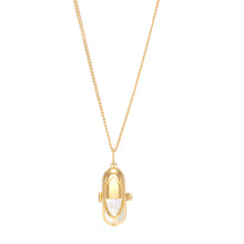 Load image into Gallery viewer, Capsule Crystal Pendant - 24ct Gold Vermeil