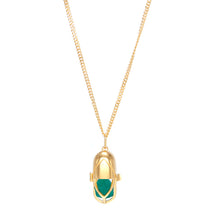 Load image into Gallery viewer, Capsule Crystal Pendant - 24ct Gold Vermeil