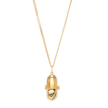 Load image into Gallery viewer, Capsule Crystal Pendant - 24ct Gold Vermeil
