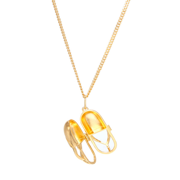 Capsule Pearl Pendant - 24kt Gold-Plated Sterling Silver