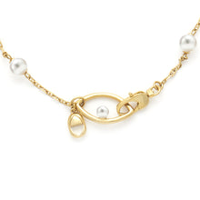 Load image into Gallery viewer, Egyptian Symbols Pearl Rosary Necklace - 18kt Gold-Plated Sterling Silver