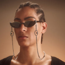 Load image into Gallery viewer, Eye Opener Sunglasses Chain- silver-plated
