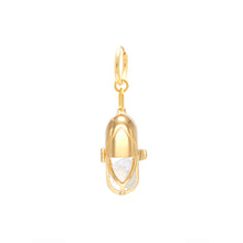 Load image into Gallery viewer, Capsule Crystal Earring - 24kt Gold-Plated Sterling Silver
