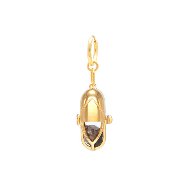 Capsule Crystal Earring - 24kt Gold-Plated Sterling Silver