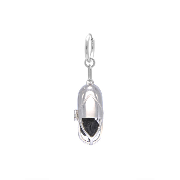 Capsule Crystal Earring - Sterling Silver