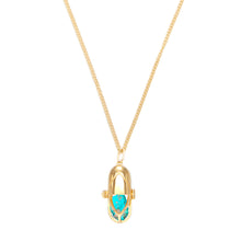 Load image into Gallery viewer, Capsule Crystal Pendant - 24ct Gold Vermeil