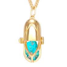 Load image into Gallery viewer, Capsule Crystal Pendant - 24ct Gold Vermeil