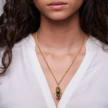 Load image into Gallery viewer, Capsule Crystal Pendant - 24ct Gold Vermeil